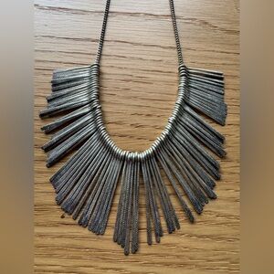 Lucky Brand Silver Spoon Fringe Necklace